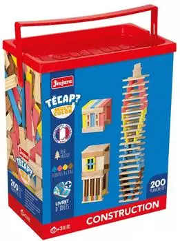 JeuJura Tecap Color Holz-Bauspiel, 200 Teile (8312)