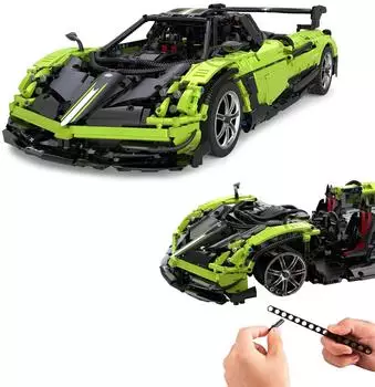 Jamara Pagani Huayra BC Klemmbaustein-Bausatz 1:8, 2892 Teile, grün (402826)