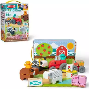 Spin Master Blockables Bauernhof Holz-Spielbausteine, 56-teilig (39547243)