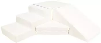 Velinda Rutsche-Set 4 Schaumstoffbausteine Bouclé, cremefarben