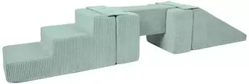 Velinda Steg-Rutsche-Set, 5 Schaumstoffblöcke, mintgrün (Cord)