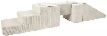Velinda Steg-Rutsche-Set, 5 Schaumstoffblöcke, cremefarben (Cord)