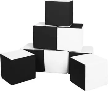 Velinda Schaumstoff-Würfel XXL, 8er-Set, schwarz-weiß