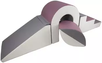 Velinda Brücke-Set XXL-Schaumstoffbausteine, 4-teilig, weiß/grau/violett
