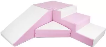 Velinda Schaumstoff-Spielbausteine 4er-Set weiß/pink (pastell)