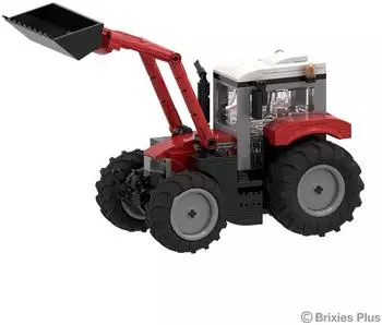 Brixies Massey Ferguson 5S mit Frontlader Klemmbaustein-Set 1:32