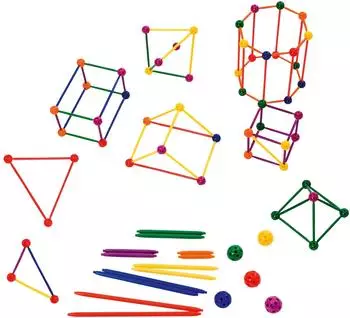 Betzold Geometrie-Steckbaukasten, 330 Teile, ab 6 Jahre (87071)