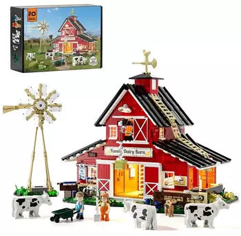 Lumibricks Kuhstall Konstruktionsspielsteine, 1368 Teile (FO9037)