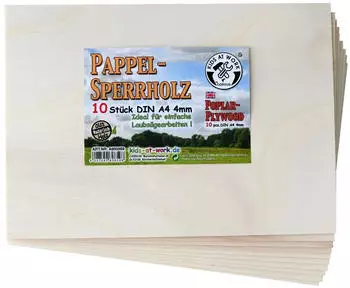Corvus Kids-at-work Pappel-Sperrholz DIN A4, 10er-Set (A600859)