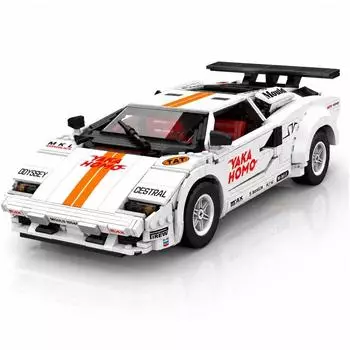Lean Toys Ferngesteuertes Sportauto Bausatz wei&szlig;, 1384 Teile
