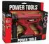 Lean Toys Kinder-Spielzeugbohrmaschine rot mit Licht & Sound (ND2421061)