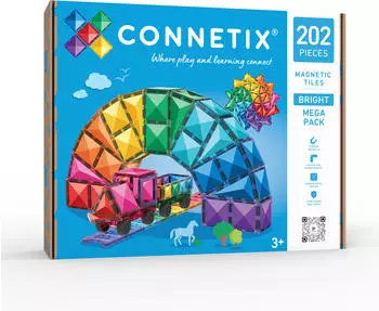 Connetix Bright Mega Pack Magnetbausteine, 202 Teile (CT-B-00202-ME)