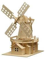 PEBARO 873 - Holzbausatz Windm&uuml;hle, 78 Teile, Holzkonstruktion zum...