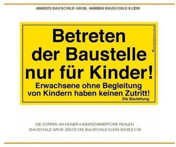 Corvus A600024 - Kids at work: Bauschild Postkarte