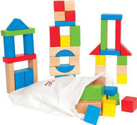 Hape Bausteine E0409, ab 1 Jahr, Bunte Holzbausteine, 50 St&uuml;ck
