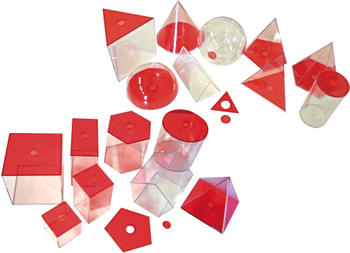 Eduplay Geometrische Körper transparent groß rot