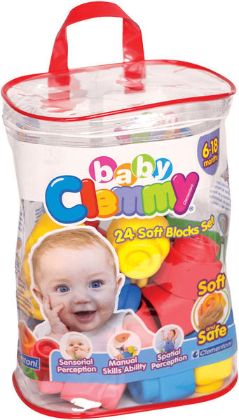 Clementoni Baby Clemmy - Bausteinbeutel mit 24 weichen Bausteinen