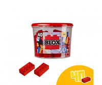 Blox, 40 rote 8er Steine in der Dose