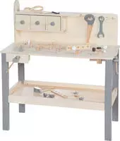 Spielwerkbank ROBA "f&uuml;r Kinder", beige (natur, grau), Rollenspielzeug,...