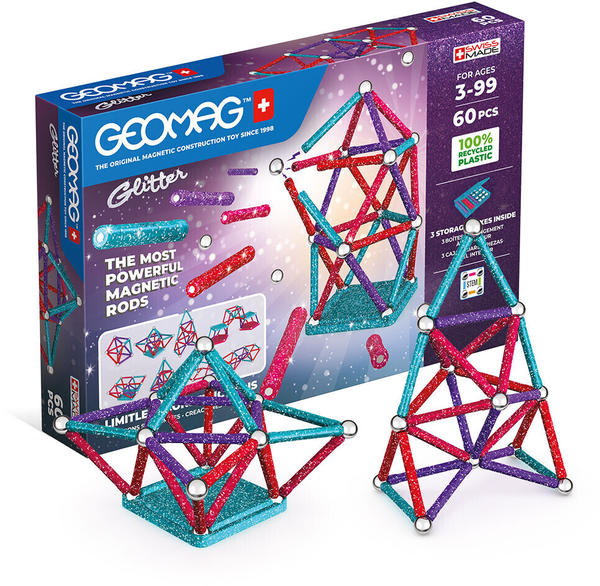 Geomag Classic Glitter Recycled 60 pcs
