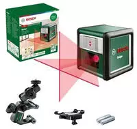 Bosch Kreuzlinienlaser Quigo 0603663503, roter Laser, selbstnivellierend, Klemme &