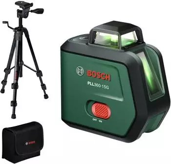 Bosch PLL360-15G Kreuzlinienlaser 360&deg; gr&uuml;n IP54 mit Stativ (0603663K01)