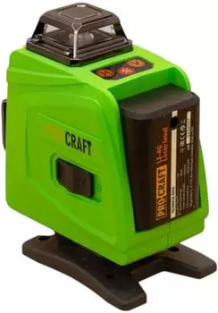 PROCRAFT LE-4G Akku-Kreuzlinienlaser 3,7V 40m gr&uuml;n selbstnivellierend (LE-4G)