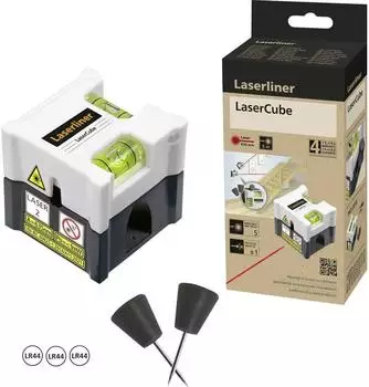 Laserliner LaserCube Kreuzlinienlaser 5m Reichweite (081.108E)