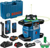 Bosch Rotationslaser GRL650CHVG, App-Steuerung, grüner 360 Grad Laser,