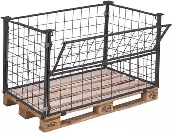 VARIOfit Palettenaufsatz Typ 64 Stahl anthrazit RAL 7016, 1200x800mm (pa-080.029/AG)