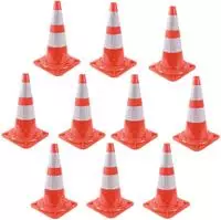 Trutzholm &reg; - 10x Verkehrskegel Warnleitkegel Verkehrsleitkegel Leitkegel