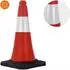 ECD Germany Verkehrsleitkegel rot-weiß, 51cm, reflektierende Streifen, 10er-Set (490015339)