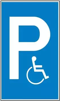 Wolk SafetyMarking Parkplatzschild Behindertenparkplatz, Aluminium gepr&auml;gt, 400x600mm (11.5136)