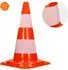 ECD Germany Verkehrskegel 47cm orange-weiß, 2 Reflektionsstreifen, 20er-Pack (490014757)