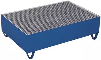 Cordes VARIOfit Auffangwanne mit Gitterrost f&uuml;r 2 x 200L F&auml;sser, Stahl, blau (aw-800.000)