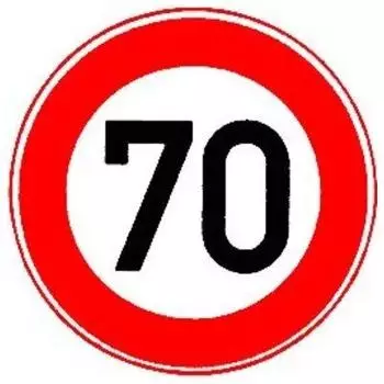 Magni Verkehrszeichen 274-70, Ronde 600mm, 70 km/h, Folie RA2 (VKZ.274-70)