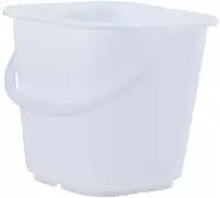 H&uuml;nersdorff Industrie-Eimer 14 L, eckig naturfarben, HDPE