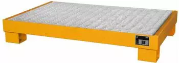 Bauer Auffangwanne AW 60-3/M Stahl, 6x60L F&auml;sser, gelborange (AW 60-3/M)