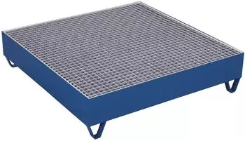 VARIOfit Auffangwanne mit Gitterrost f&uuml;r 4x200L F&auml;sser, Stahl, 1000kg Traglast (aw-120.000)