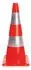 Perel Verkehrskegel 50cm, 2 reflektierende Streifen, rot/silber (1190-50R)