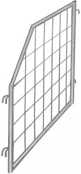VARIOfit Palettenaufsatz Trenngitter, schr&auml;g, verzinkt, 750mm Tiefe (zpa-080.163)