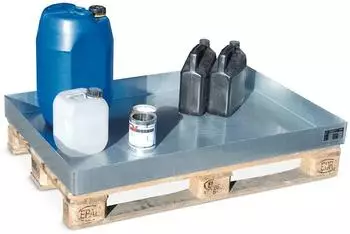 Bauer S&uuml;dlohn Kleingebindewanne f&uuml;r Paletten, verzinkt, 40L, 800x600x120mm (KGW-P 2)