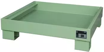 Bauer Auffangwanne AW 60-2 Stahl 68L ohne Gitterrost, resedagr&uuml;n (AW 60-2)
