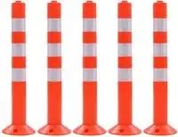 vidaXL Verkehrspoller 5 Stk. Kunststoff 75 cm