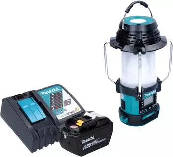Makita DMR 056 Akku-Radio 18V FM DAB+ Laterne 360° IP65 mit 9,0Ah Akku (DMR 056)