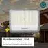 Luxula LED-Fluter 100W, 12000lm, 4000K, grau, IP65 (LX400234)