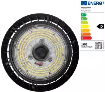 Berger & Schr&ouml;ter UFO High Bay Hallenstrahler 100W, 12000lm, 6000K, IP66, Bewegungssensor (20375)