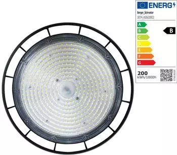 Berger & Schr&ouml;ter UFO High Bay Light Hallenstrahler 200W, 32000lm, 6500K, IP66, dimmbar (20374)
