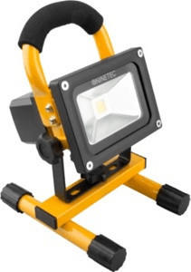Ninetec Akku-Baustellen-Flutlichtstrahler 10W LED gelb