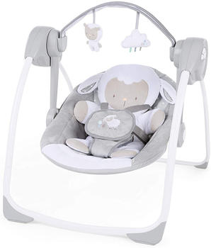 Ingenuity Cuddle Lamb Comfort 2 Go Portable Baby Swing grey